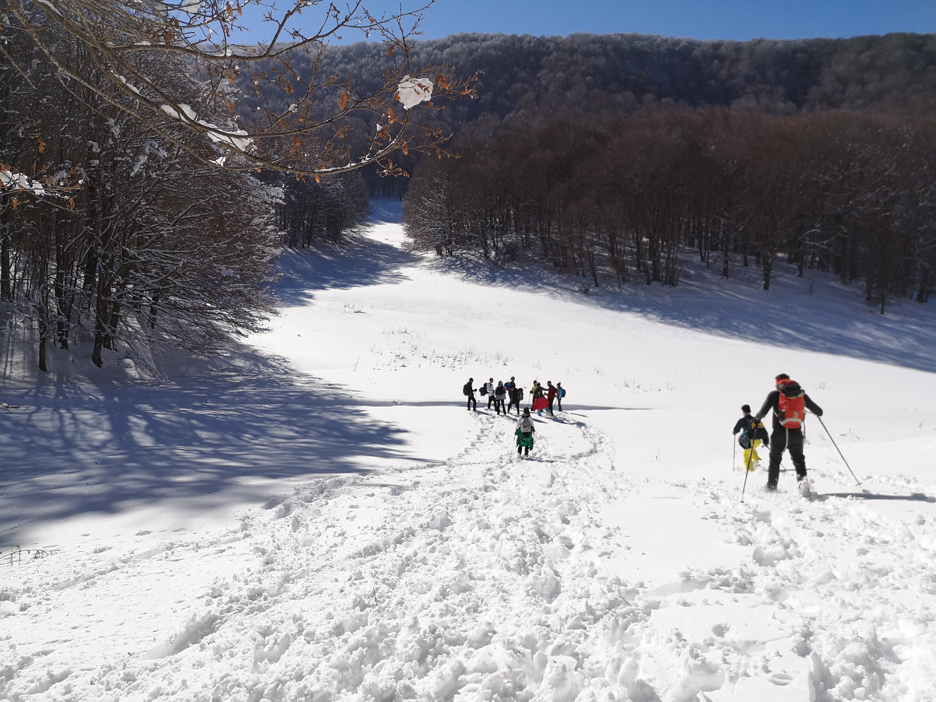 Straordinaria ciaspolata sui monti della Valnerina: l'anello del M. Birbone